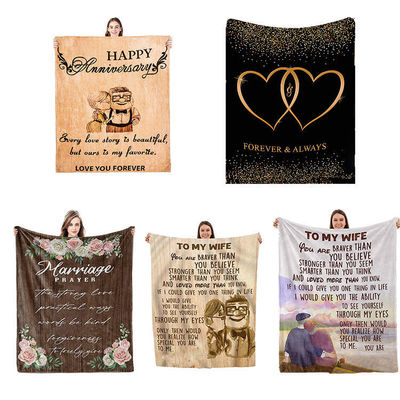 Woven Super Soft Custom Christmas Holiday Style Printed Decorations Flannel Throw Blanket