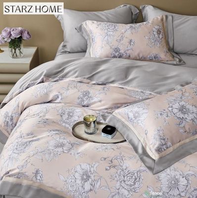Printed 100% Cotton Sheet Set Solid Comforter Bedding Set Bedspread for Home Comfort