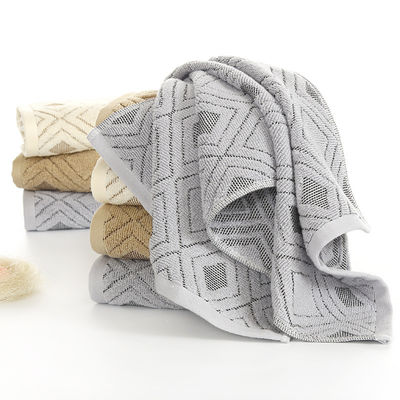 Home Spa 35*75 Size Luxury Embroidered Striped Pattern Bath Towel Set for Hotel Towels