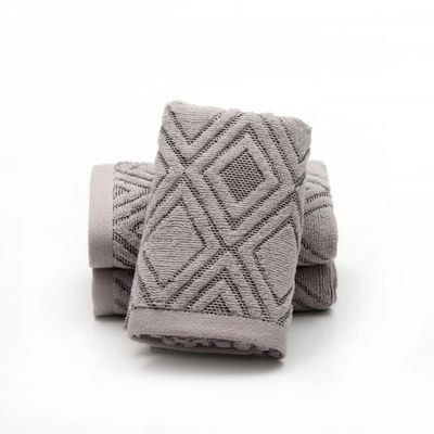 Home Spa 35*75 Size Luxury Embroidered Striped Pattern Bath Towel Set for Hotel Towels