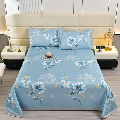 Stay Cool All Summer Long with Our Jacquard Ice Silk Cool Mat Three-piece Bedding Set