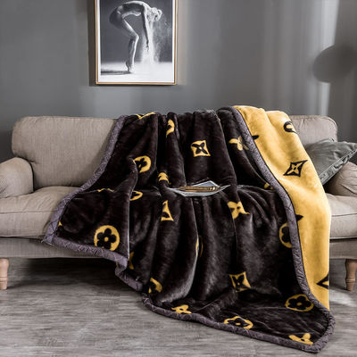 Brushed Pattern Fluffy Bedding Blankets for Winter Sublimation Luxury Blanket