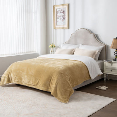 Lightweight Navy Flannel Fleece Bed Spread Blanket Cozy Plush Microfiber Comforter Set