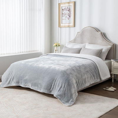 Lightweight Navy Flannel Fleece Bed Spread Blanket Cozy Plush Microfiber Comforter Set