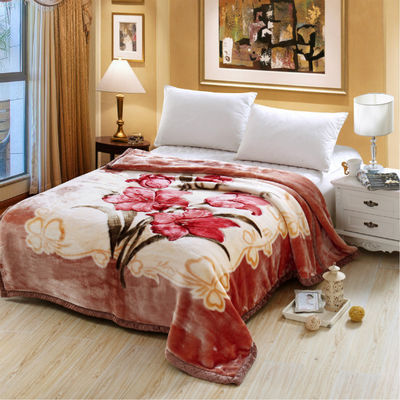 All-Season Warming Double Thick Chunky Soft Fleece Plush Bed Blanket with Solid Color
