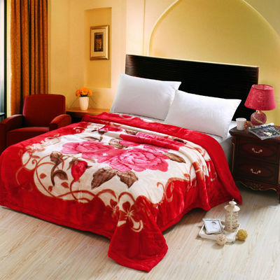 All-Season Warming Double Thick Chunky Soft Fleece Plush Bed Blanket with Solid Color