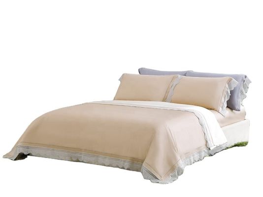 3-4kg Luxury Satin Silk Hotel Bedding Set with Beautiful Exquisite Jacquard Pattern