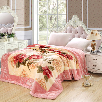 All-Season Warming Double Thick Chunky Soft Fleece Plush Bed Blanket with Solid Color