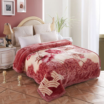 All-Season Warming Double Thick Chunky Soft Fleece Plush Bed Blanket with Solid Color
