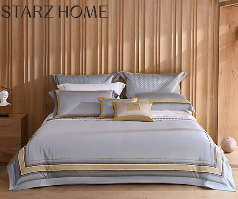 High Count Pima Cotton Jacquard Patchwork Bedding Sets in Modern Luxury Design Style