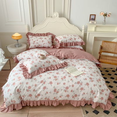 Wedding Four-piece Kit A-Class Aerobic Double Layer Yarn Four-piece Four-piece Bundle