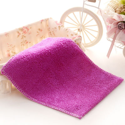 Rectangle Microfiber Kitchen Cleaning Towel with Small Stripe Fabric and Customer Logo