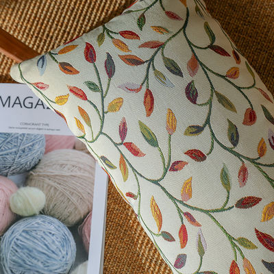Nondisposable Jacquard Willow Leaf Pillow 450/350g 3D Sanding Pillow Core Included