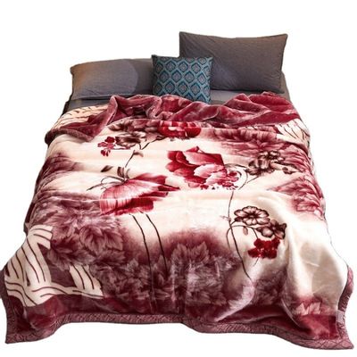 Comfortable Winter Thickened Raschel Blanket Super Soft Double Layer for Home Textile