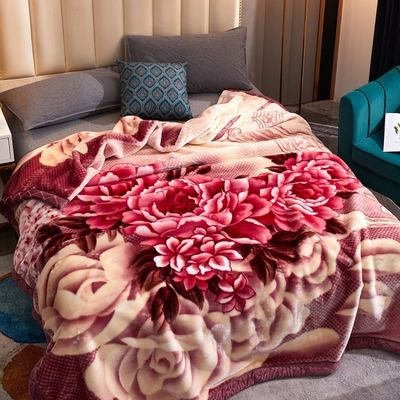 Comfortable Winter Thickened Raschel Blanket Super Soft Double Layer for Home Textile