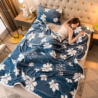 300g Solid Color Polyester Polar Fleece Throw Blanket for Home Custom Promotion