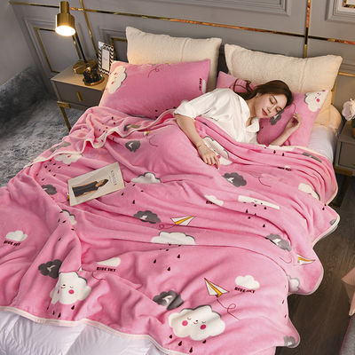 300g Solid Color Polyester Polar Fleece Throw Blanket for Home Custom Promotion
