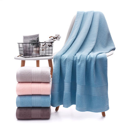 Cut Off Jacquard Plain Color Pure Cotton Towel with Soft and Absorbent Woven Fabric