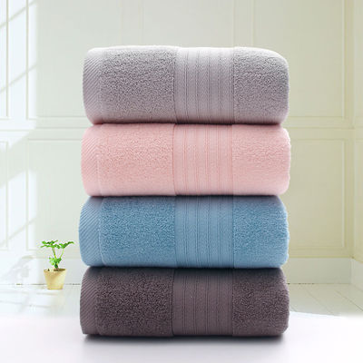 Cut Off Jacquard Plain Color Pure Cotton Towel with Soft and Absorbent Woven Fabric