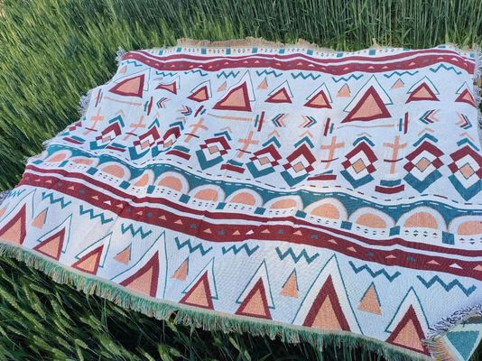 Upgrade Your Picnic Game with Our Soft and Cozy American Style Boho Throw Blanket Set