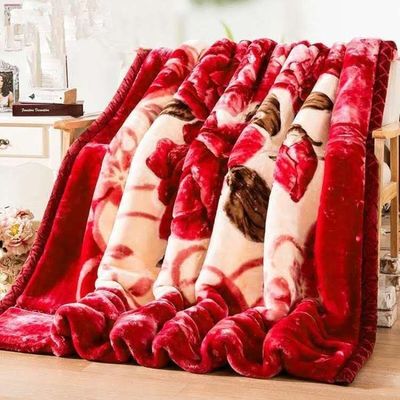 Thick Double Layer Raschel Velvet Fabric Blanket for Skin-friendly and Cozy Nap Time