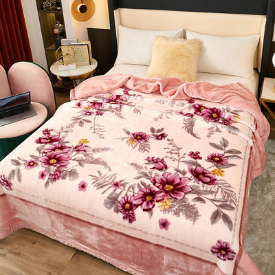 Thick Double Layer Raschel Velvet Fabric Blanket for Skin-friendly and Cozy Nap Time