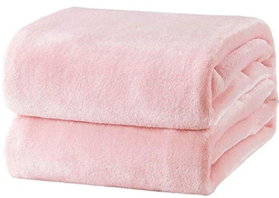 Customized Size Popular Soft Polyester Throw Blanket Coral Fleece Blankets For Travel