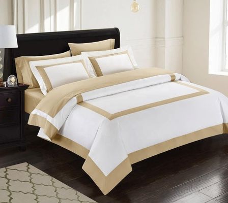 Star Hotel Plain White Luxury Comforter Quilt Cover Bedding Sets made of Cotton Fabric