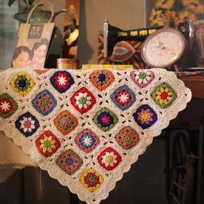 Create a Cozy Atmosphere with this Multifunctional Hand-woven Crochet Woolen Blanket