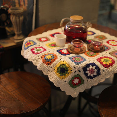 Create a Cozy Atmosphere with this Multifunctional Hand-woven Crochet Woolen Blanket