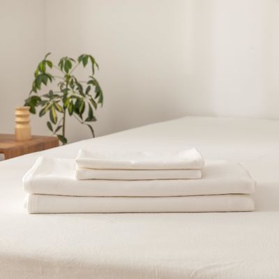 Long Staple Cotton Organic Fabric Density Bedding Set Cream 3Pcs Duvet Cover 100% Cotton