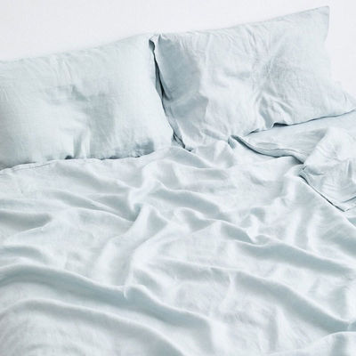 Cloud Mink Velvet Fabric Queen Size Duvet Cover Set for Organic Flax Linen Bedding