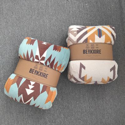 Flannel Sherpa Blanket for Bedding King Queen Twin Size Woven Polyester Boho Blanket