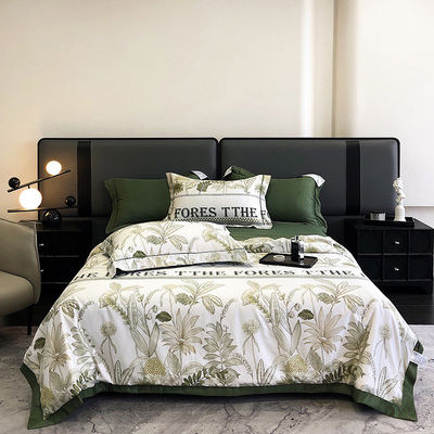 European Skin-Friendly Printing Summer Quilt Set of Four in Smooth Ice Silk Gift Quilt