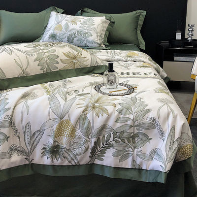 European Skin-Friendly Printing Summer Quilt Set of Four in Smooth Ice Silk Gift Quilt