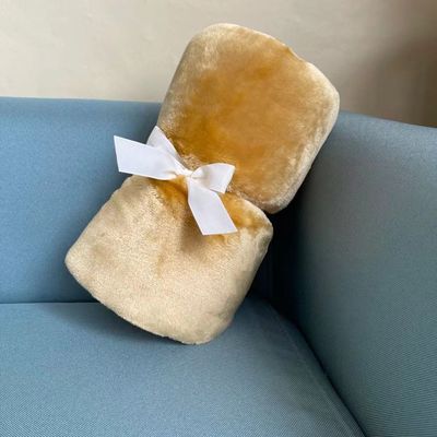 Polyester Solid Color Coral Fleece Blanket for Home and Office Decoration