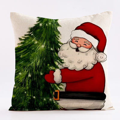 Diagonal Printing Christmas Custom Pillowcase Linen Pillow And Pillowcase Cushion Cover