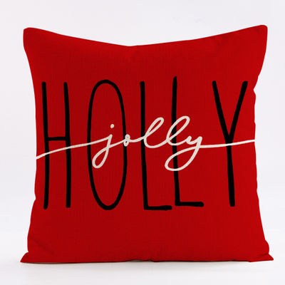 Diagonal Printing Christmas Custom Pillowcase Linen Pillow And Pillowcase Cushion Cover