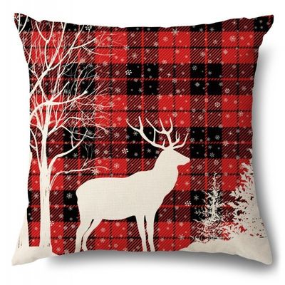 Diagonal Printing Christmas Custom Pillowcase Linen Pillow And Pillowcase Cushion Cover