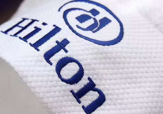 Customized Logo Five-Star Hotel White Guesthouse Towels in Pure Cotton Materialization