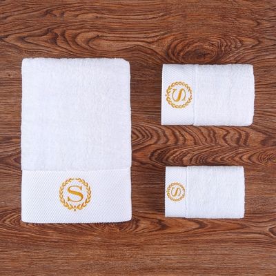 Customized Logo Five-Star Hotel White Guesthouse Towels in Pure Cotton Materialization