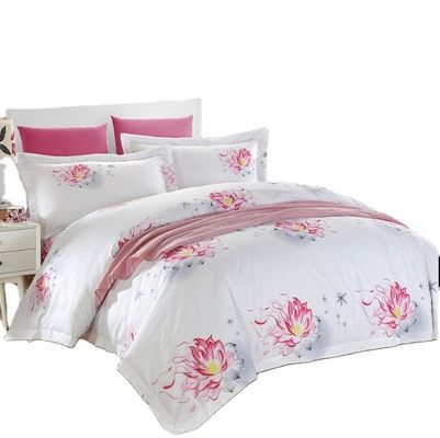 300tc Chinese Ethnic Style Printed Four-Piece Cotton Bedding Set for Popular Hotel