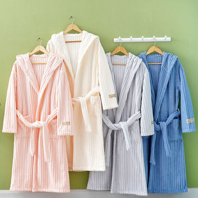2024 Bathrobe for All Ages Ultra Absorbent Dobby Border Design in Colorful Patterns