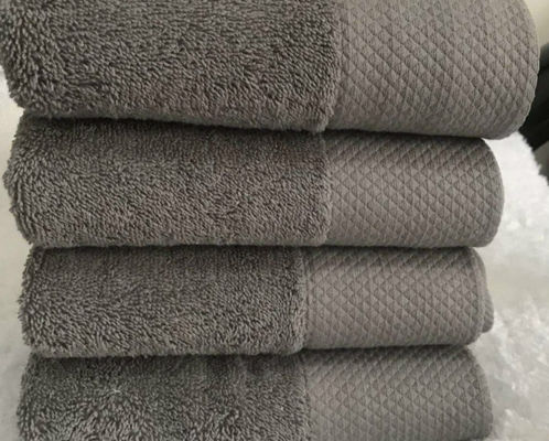 Soft Absorbent Coffee Thickened Household Baby Cotton Large Towel 70*140cm Rectangle Gray Hotel Bath Towel