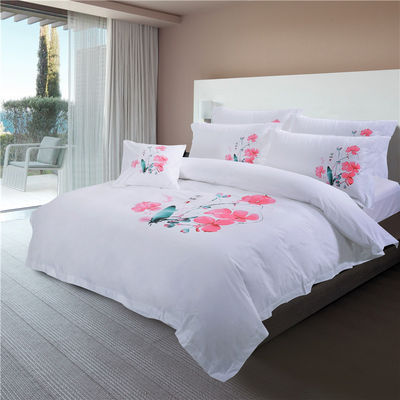 173 * 118 Fabric Density Pure Cotton White Chinese Bed Sheets and Quilt Covers