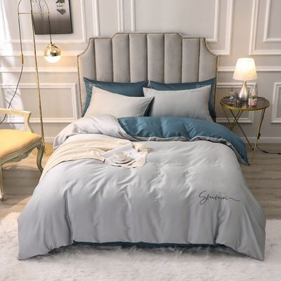 Customized 60s Long Staple Cotton Soft Luxury Duvet Cover Set Comfortable Sets Bedding