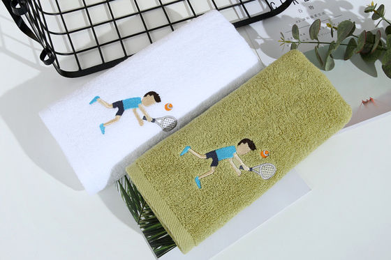 All-Age Group Hypoallergenic Pure Cotton Sports Towels for Fitness Running 35 * 110cm