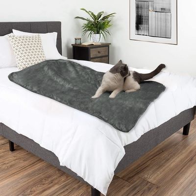 Popular Knit 100% Polyester French Fleece Sherpa Pet Blanket for Sofa Cat Kennel