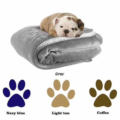 Popular Knit 100% Polyester French Fleece Sherpa Pet Blanket for Sofa Cat Kennel