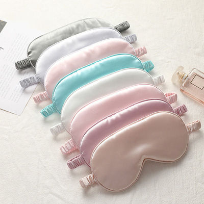 Adjustable Sleep Eye Mask Custom Logo Satin Silk Eye Shade for Normal Skin Type Travel